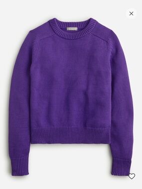 J. Crew Crewneck Sweater in Vibrant Purple